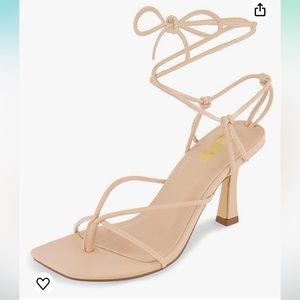Cushionaire Nude Strappy Heels